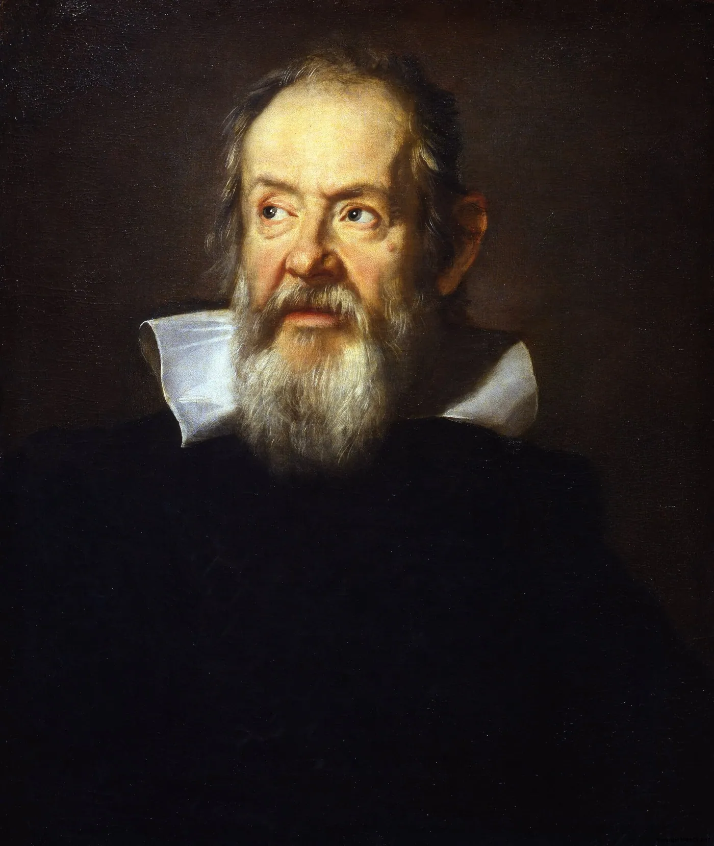 Galileo, painted by Justus Sustermans around 1636, while he was under house arrest at Arcetri. Uffizi Gallery, Florence.